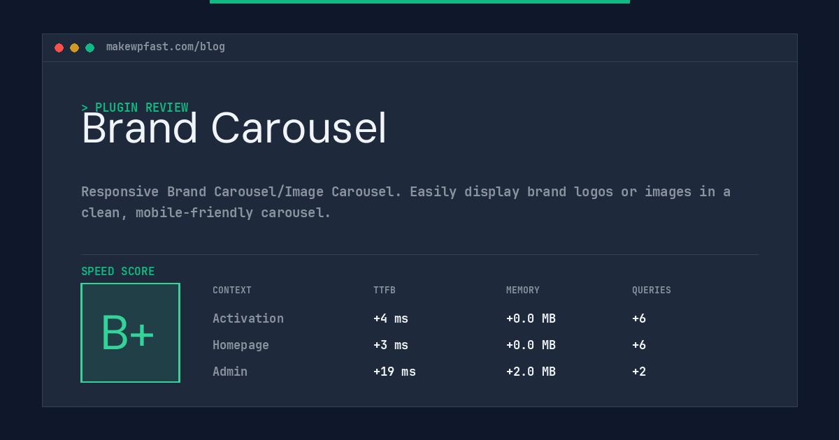 Brand Carousel - MakeWPFast