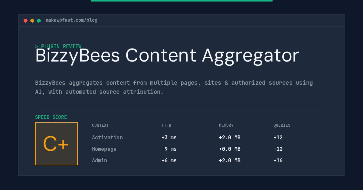 BizzyBees Content Aggregator - MakeWPFast
