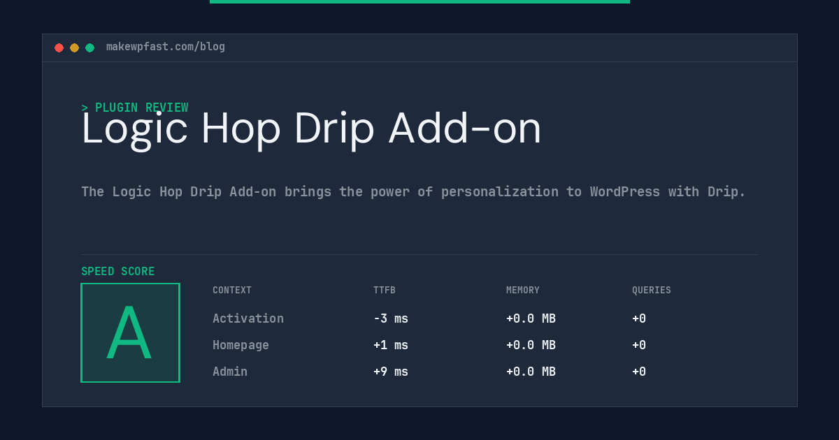 Logic Hop Drip Add-on - MakeWPFast