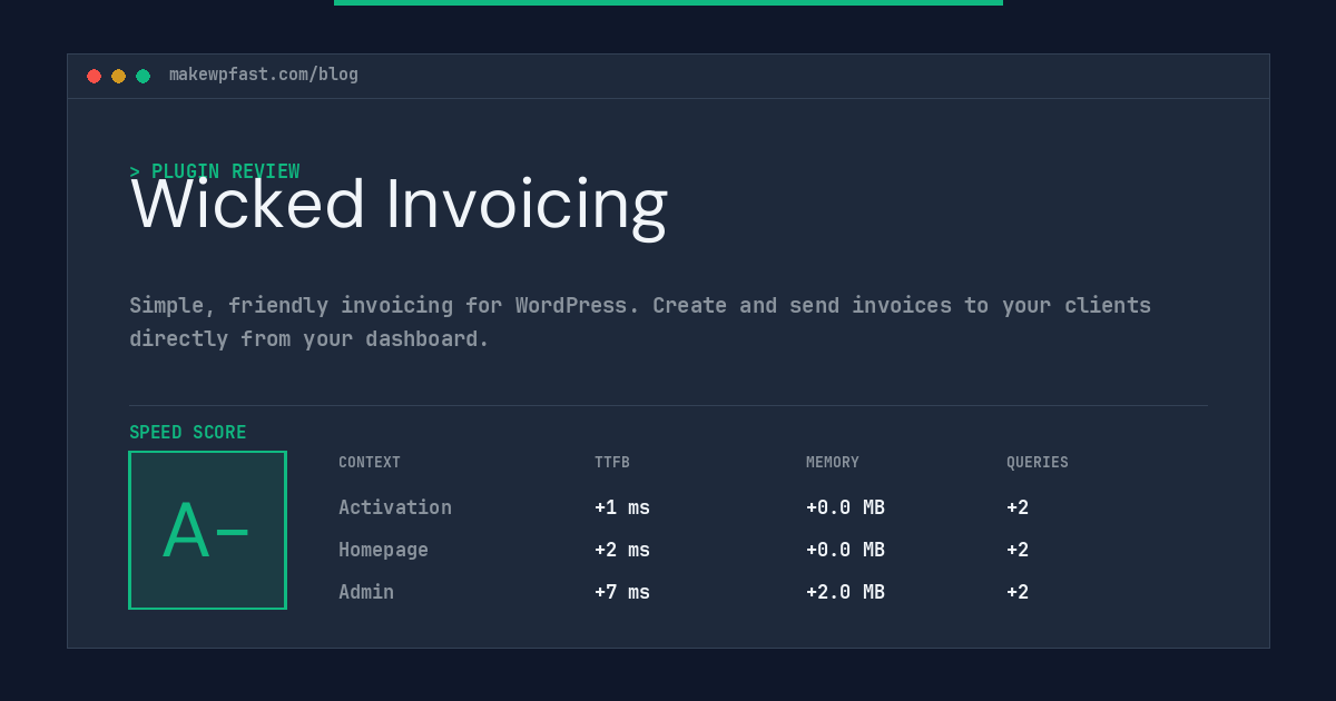 Wicked Invoicing - MakeWPFast