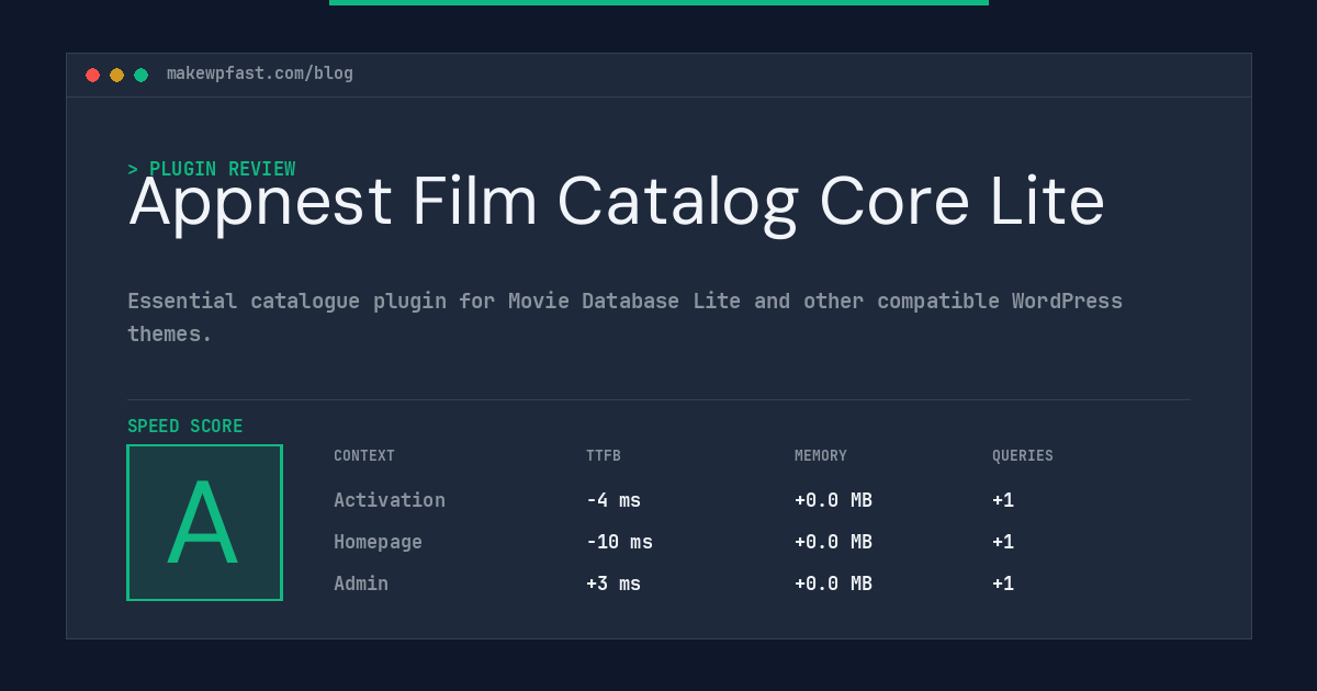 Appnest Film Catalog Core Lite - MakeWPFast