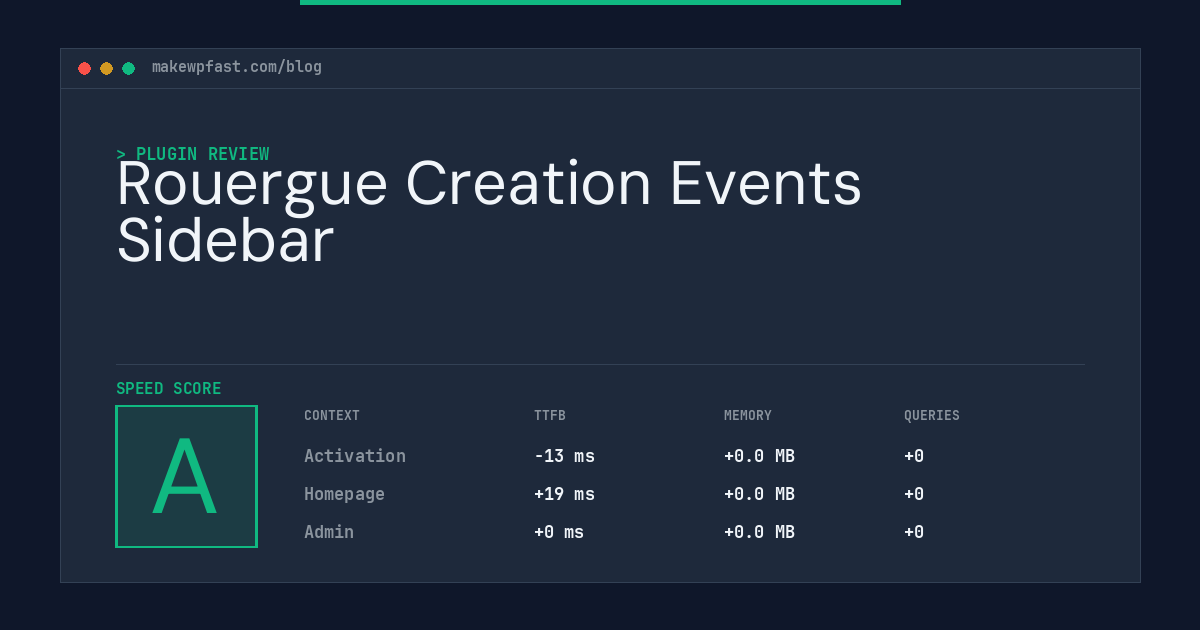 Rouergue Creation Events Sidebar - MakeWPFast