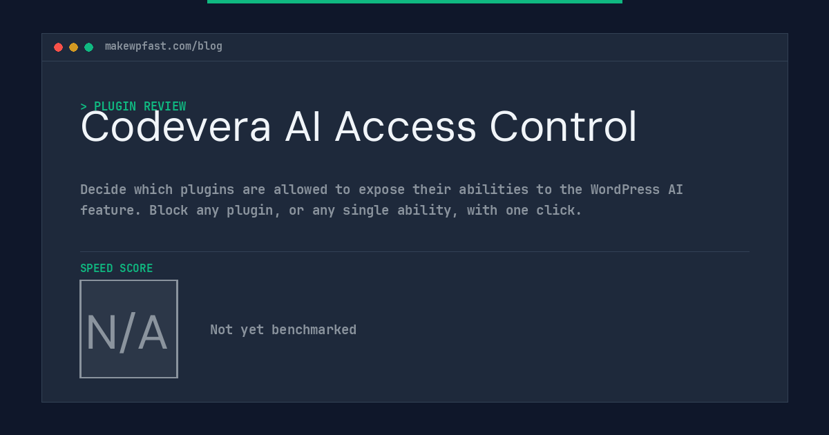 Codevera AI Access Control - MakeWPFast