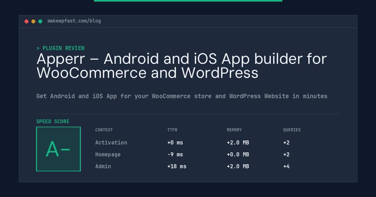 Apperr – Android and iOS App builder for WooCommerce and WordPress - MakeWPFast