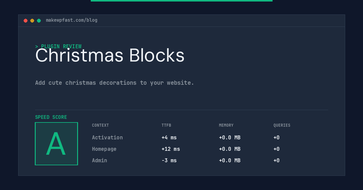 Christmas Blocks - MakeWPFast