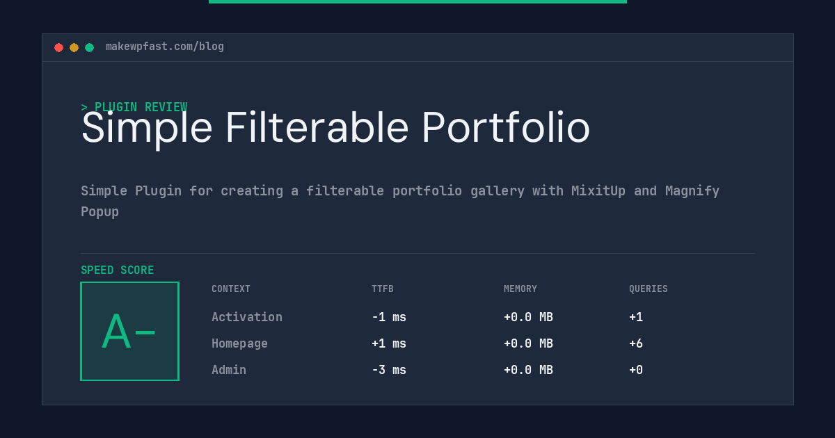 Simple Filterable Portfolio - MakeWPFast