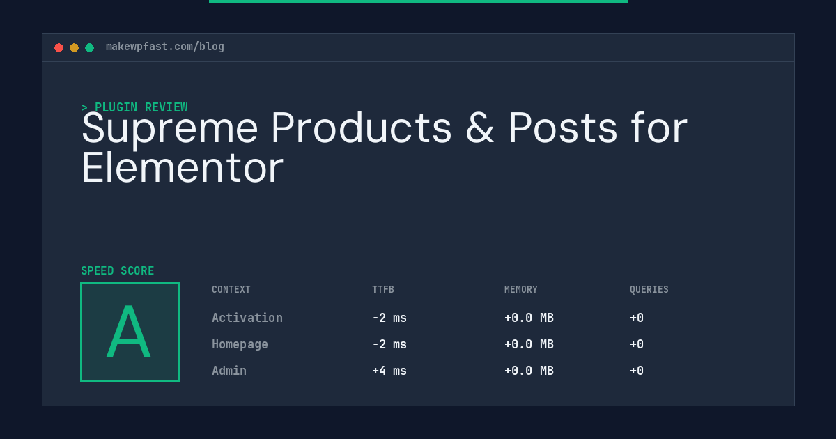 Supreme Products & Posts for Elementor - MakeWPFast