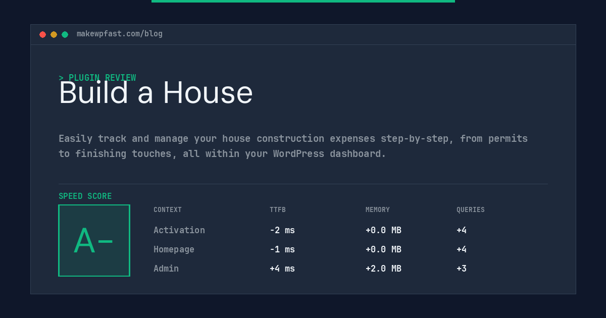 Build a House - MakeWPFast