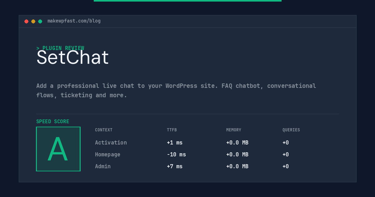SetChat - MakeWPFast