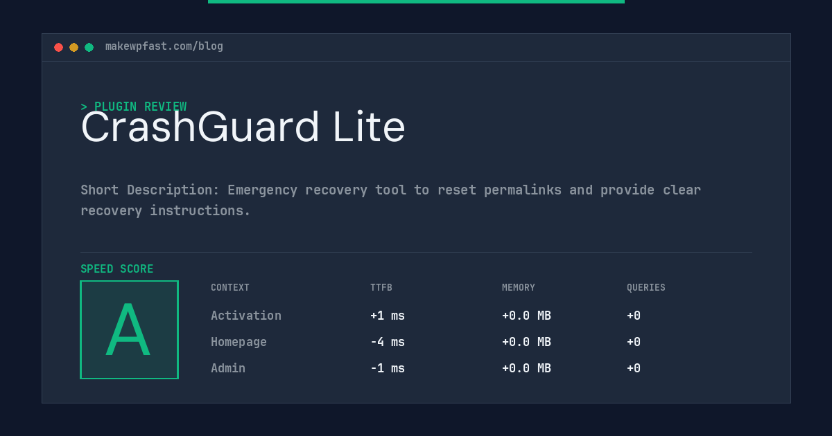 CrashGuard Lite - MakeWPFast