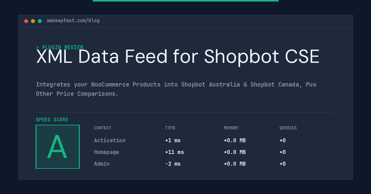 XML Data Feed for Shopbot CSE - MakeWPFast