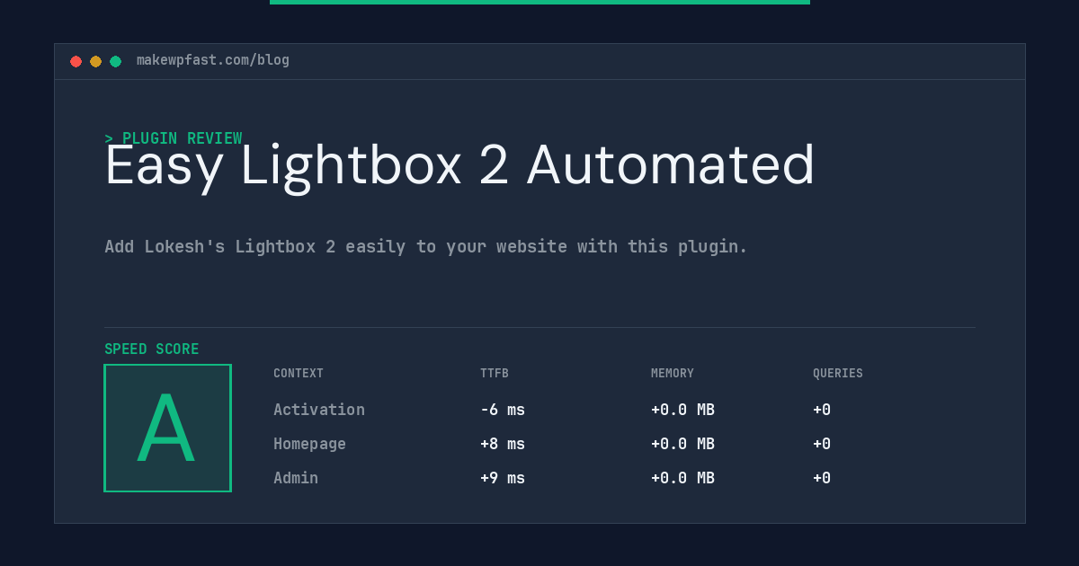 Easy Lightbox 2 Automated - MakeWPFast