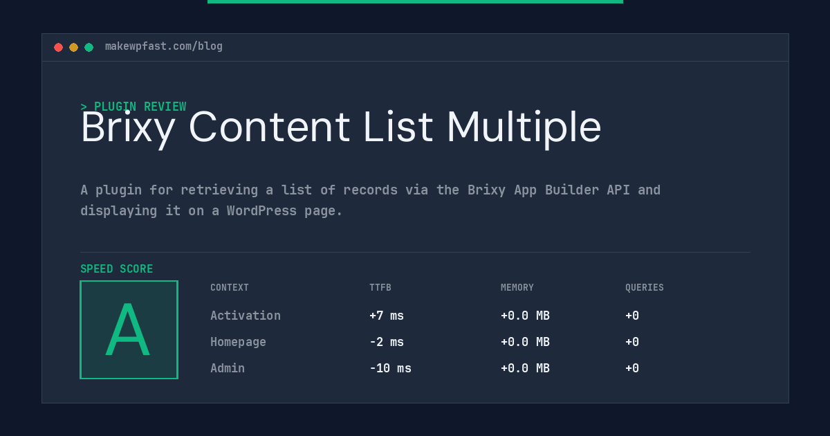 Brixy Content List Multiple - MakeWPFast