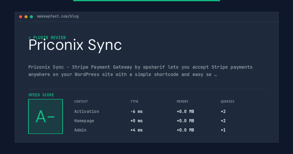 Priconix Sync - MakeWPFast