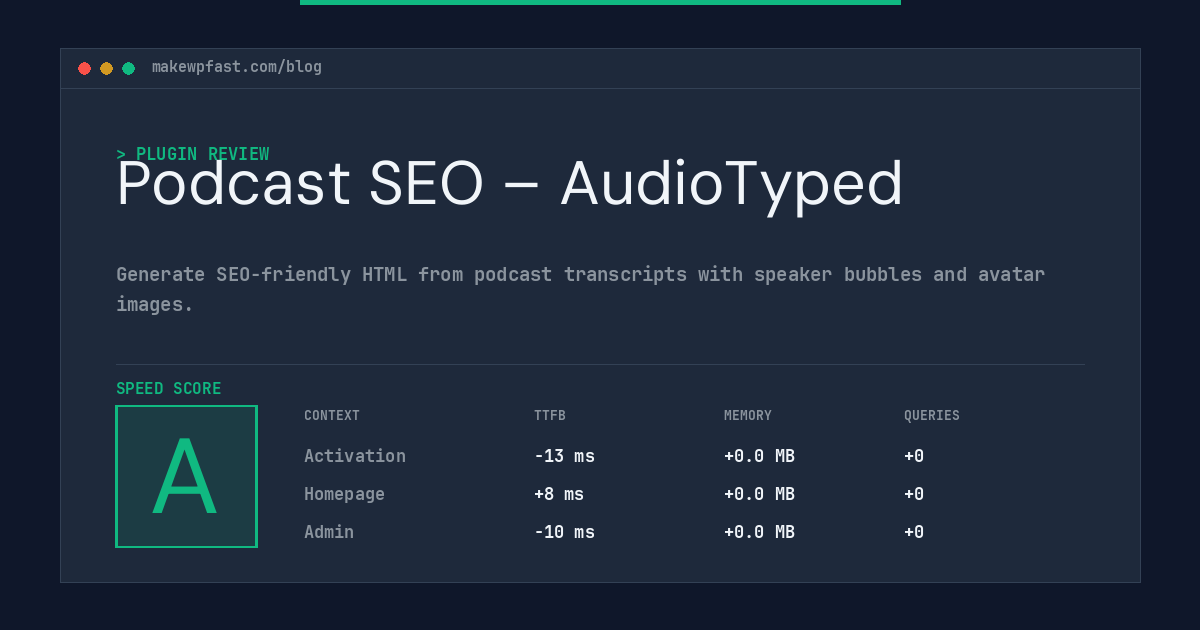 Podcast SEO – AudioTyped - MakeWPFast