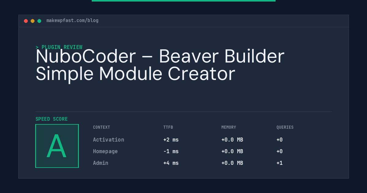 NuboCoder – Beaver Builder Simple Module Creator - MakeWPFast