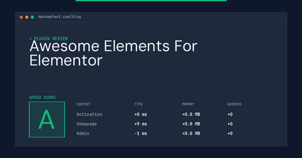 Awesome Elements For Elementor - MakeWPFast