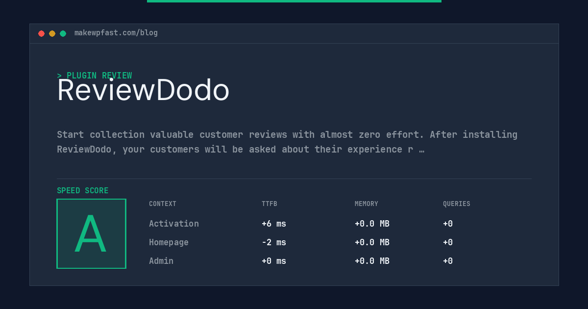 ReviewDodo - MakeWPFast