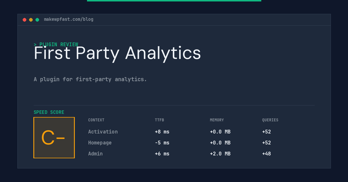 First Party Analytics - MakeWPFast