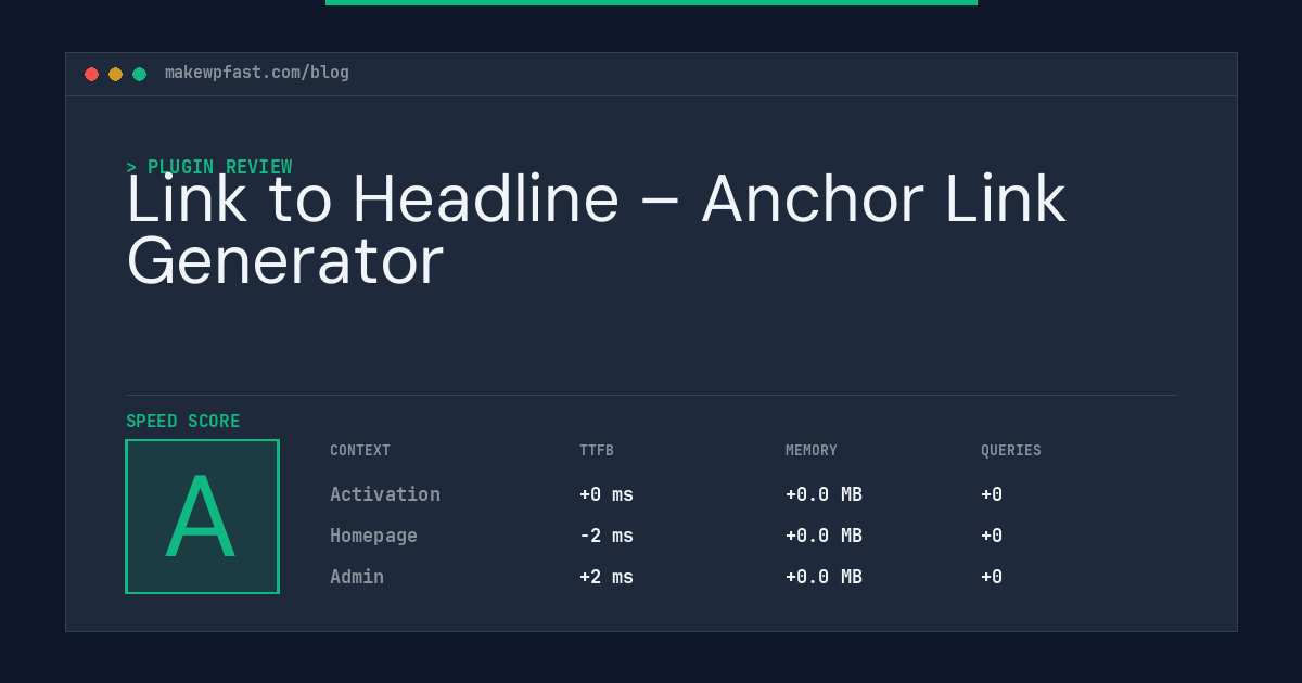 Link to Headline – Anchor Link Generator - MakeWPFast