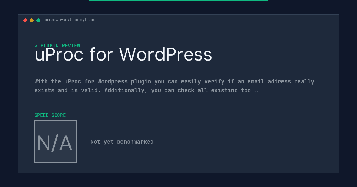 uProc for WordPress - MakeWPFast