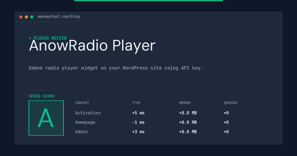 AnowRadio Player - MakeWPFast