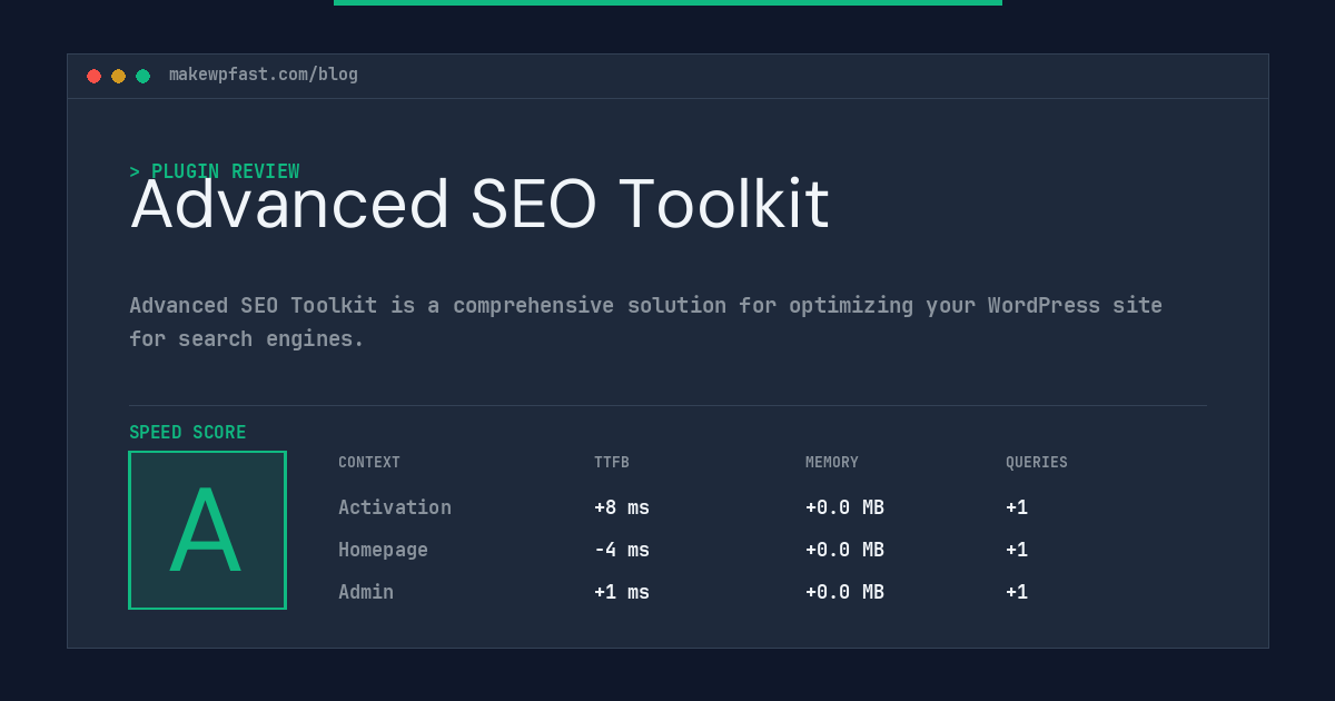Advanced SEO Toolkit - MakeWPFast