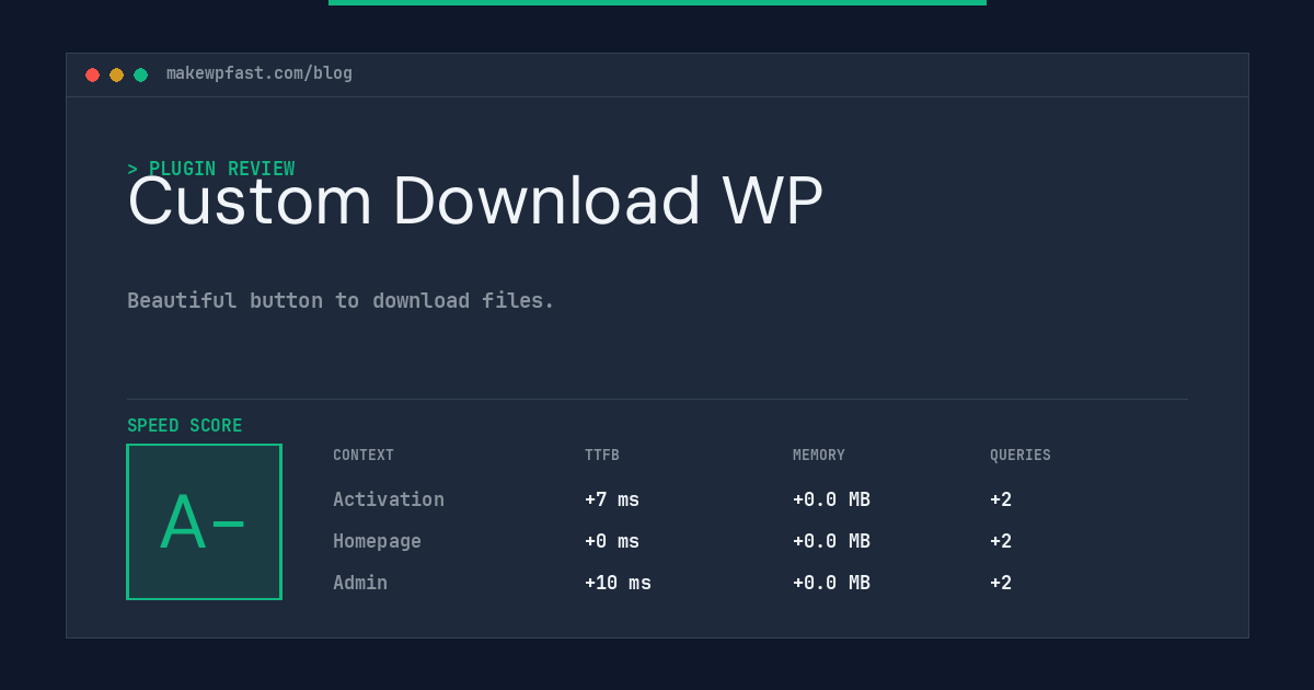 Custom Download WP - MakeWPFast