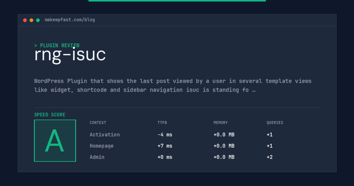 rng-isuc - MakeWPFast