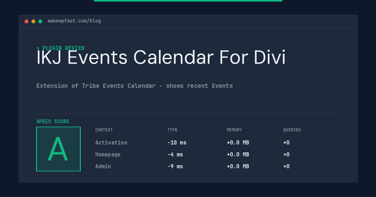 IKJ Events Calendar For Divi - MakeWPFast