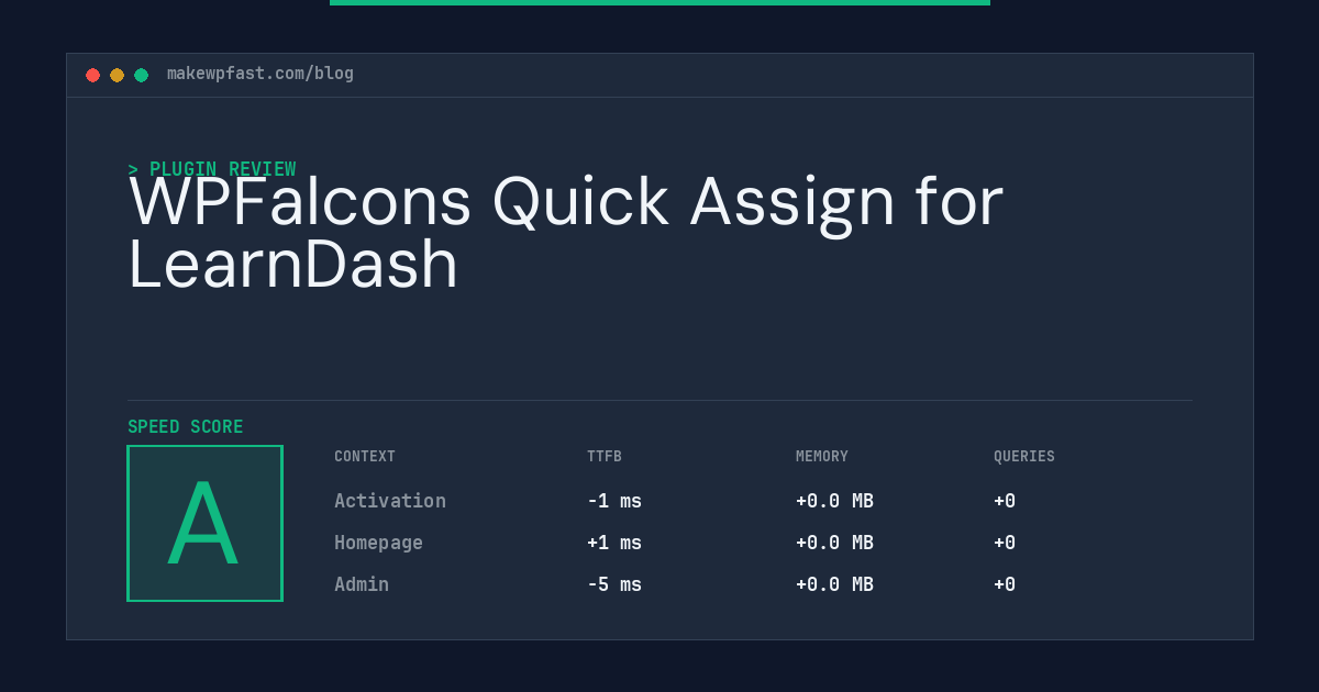 WPFalcons Quick Assign for LearnDash - MakeWPFast