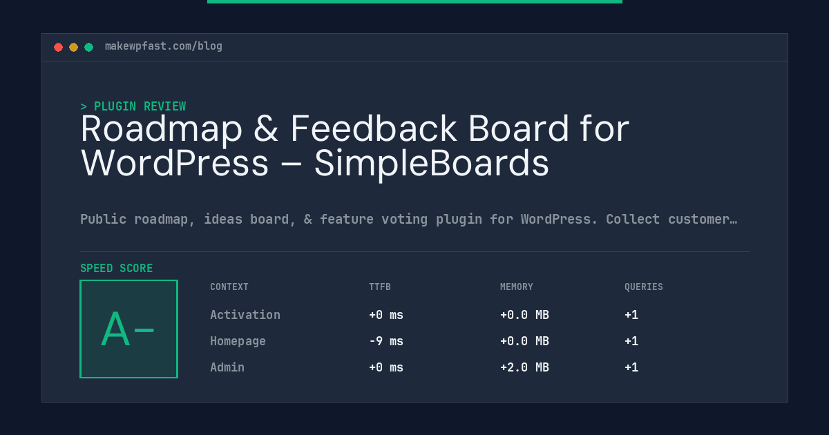Roadmap & Feedback Board for WordPress – SimpleBoards - MakeWPFast