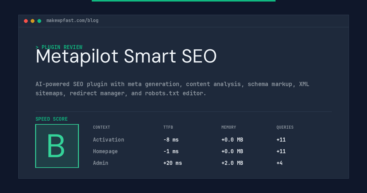 Metapilot Smart SEO - MakeWPFast
