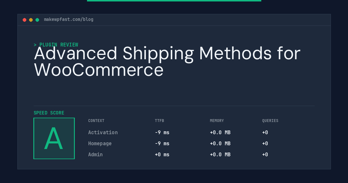 Advanced Shipping Methods for WooCommerce - MakeWPFast
