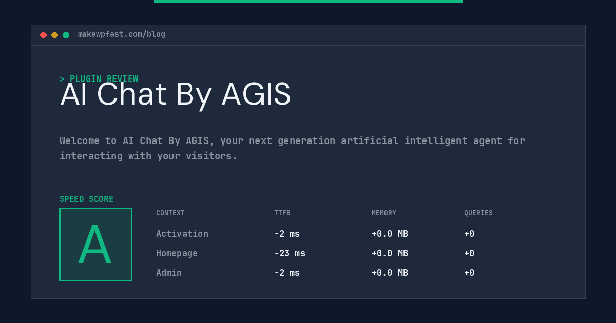 AI Chat By AGIS - MakeWPFast