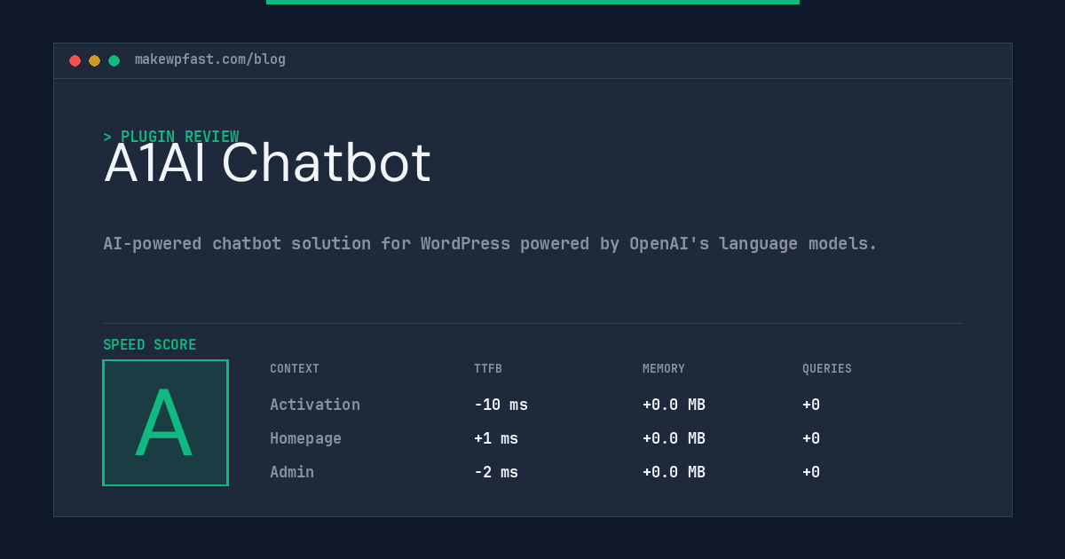 A1AI Chatbot - MakeWPFast