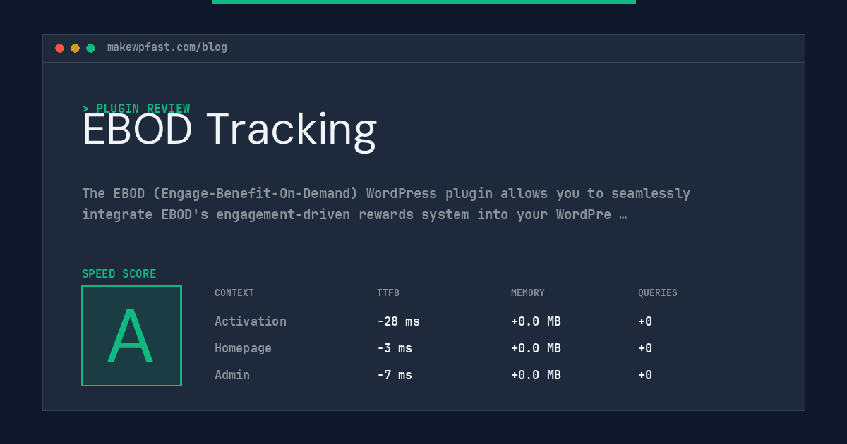 EBOD Tracking - MakeWPFast