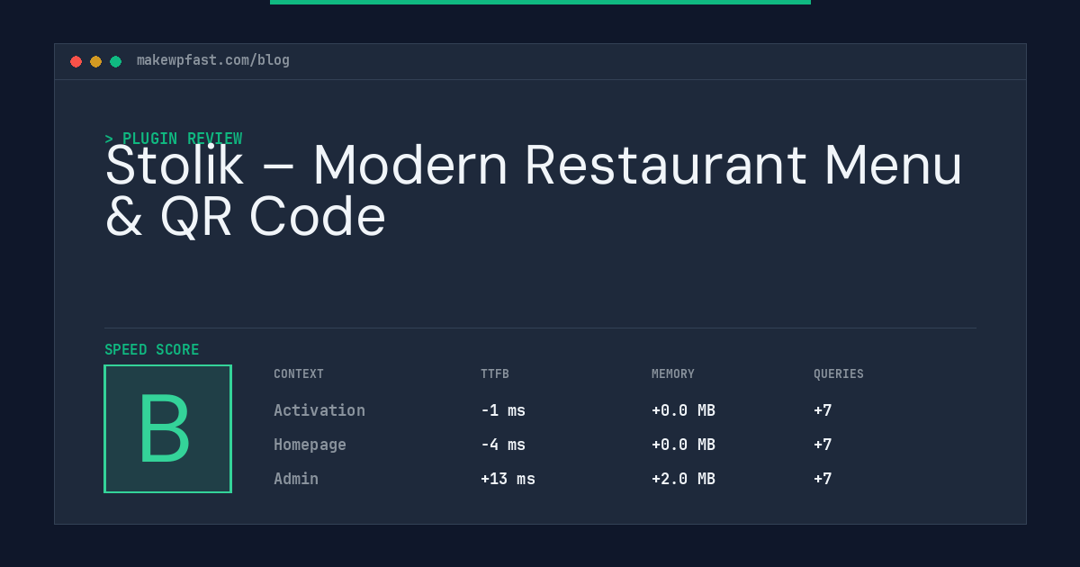 Stolik – Modern Restaurant Menu & QR Code - MakeWPFast