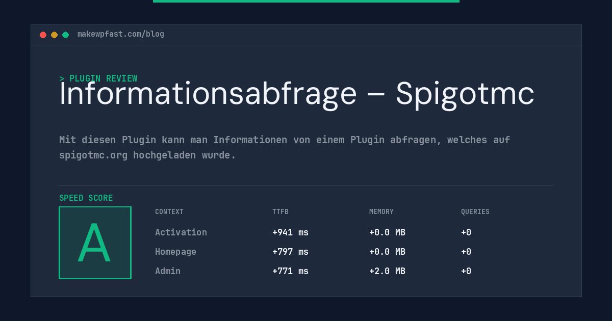 Informationsabfrage – Spigotmc - MakeWPFast