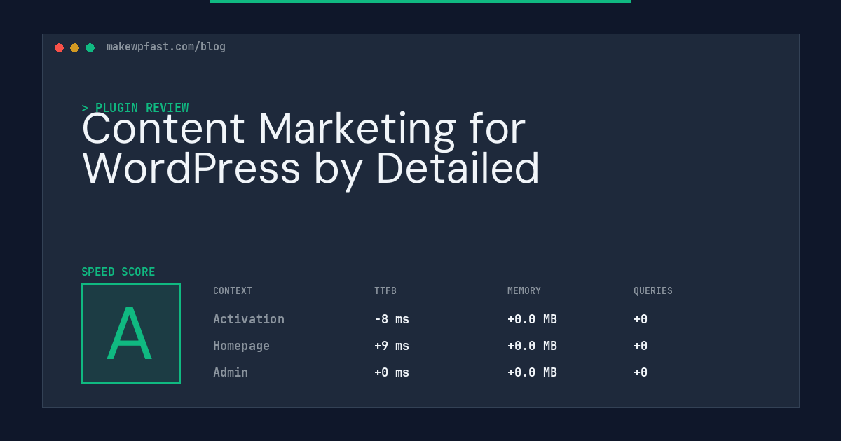 Content Marketing for WordPress by Detailed - MakeWPFast