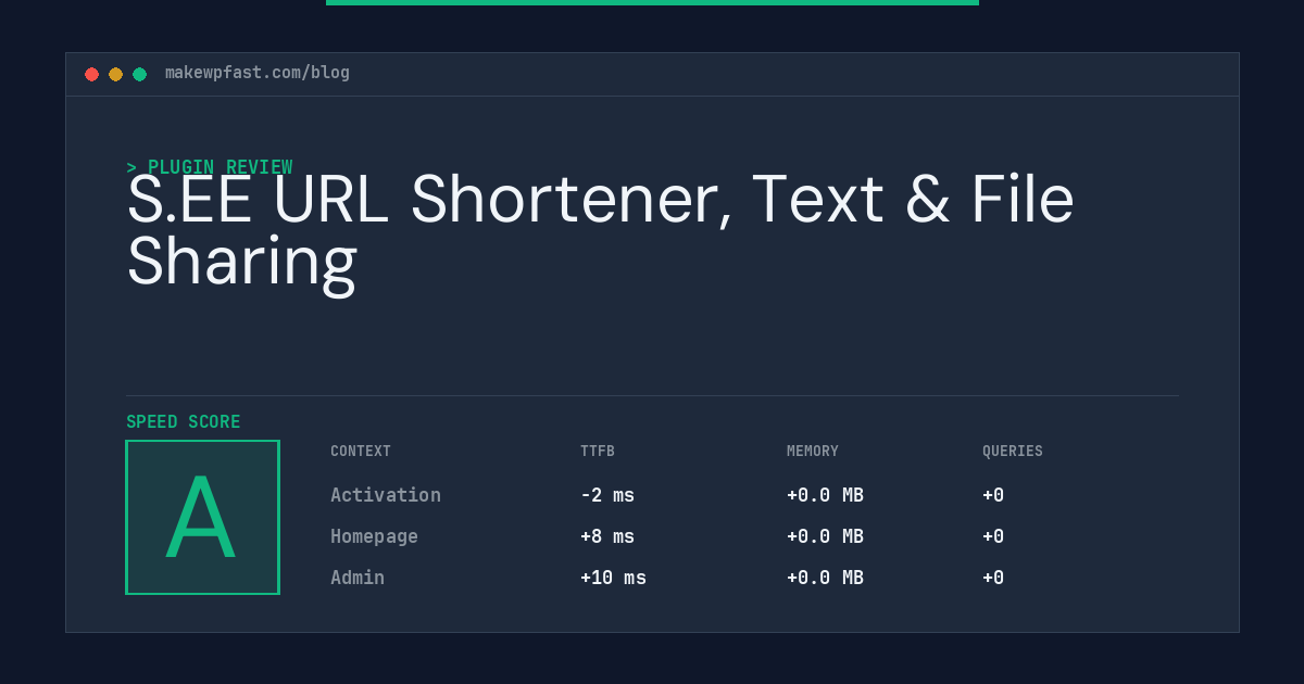 S.EE URL Shortener, Text & File Sharing - MakeWPFast