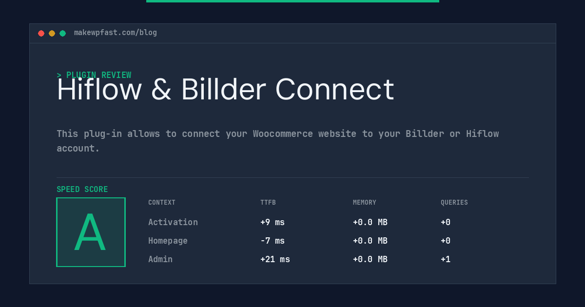 Hiflow & Billder Connect - MakeWPFast