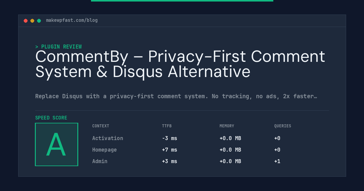 CommentBy – Privacy-First Comment System & Disqus Alternative - MakeWPFast