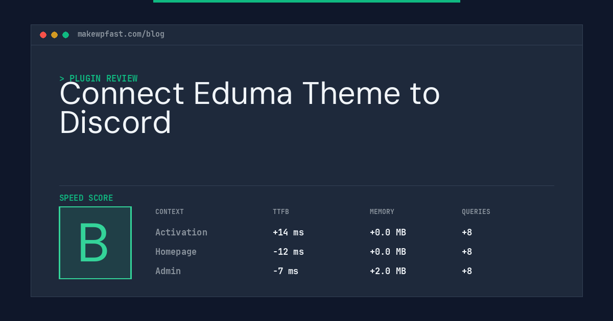 Connect Eduma Theme to Discord - MakeWPFast
