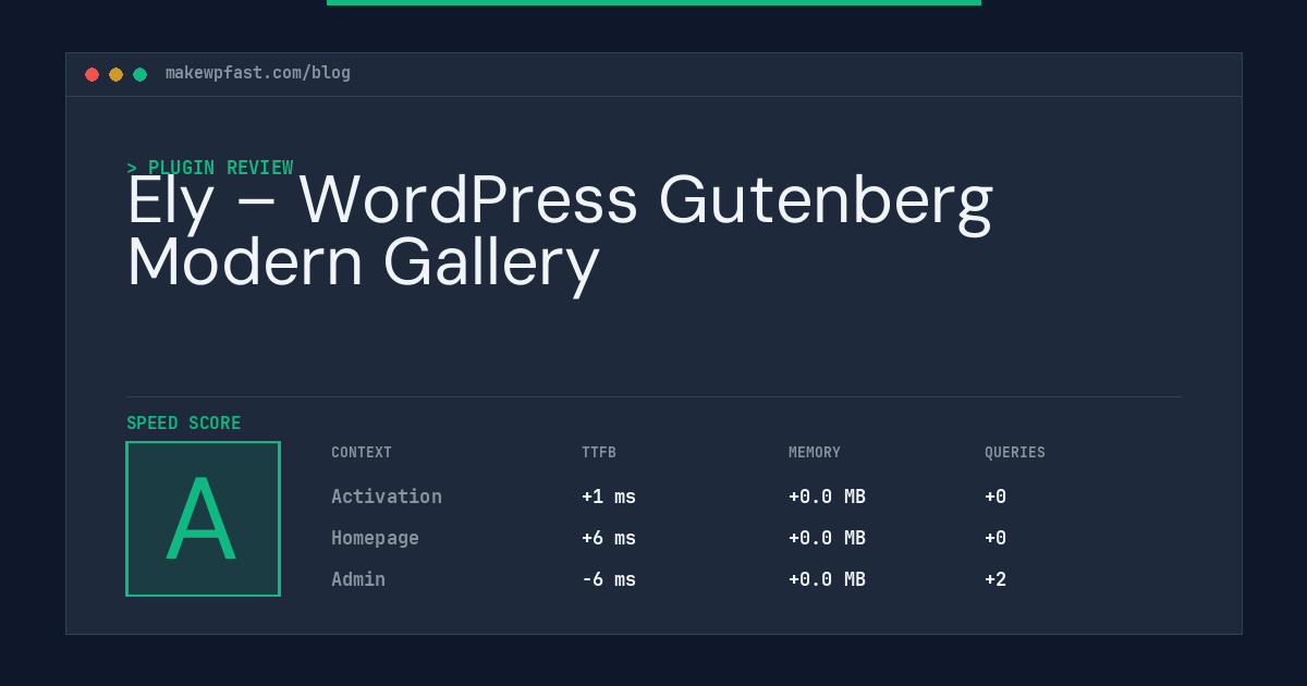 Ely – WordPress Gutenberg Modern Gallery - MakeWPFast