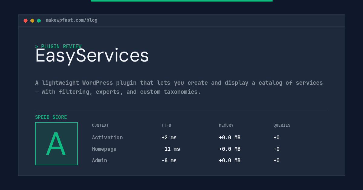 EasyServices - MakeWPFast