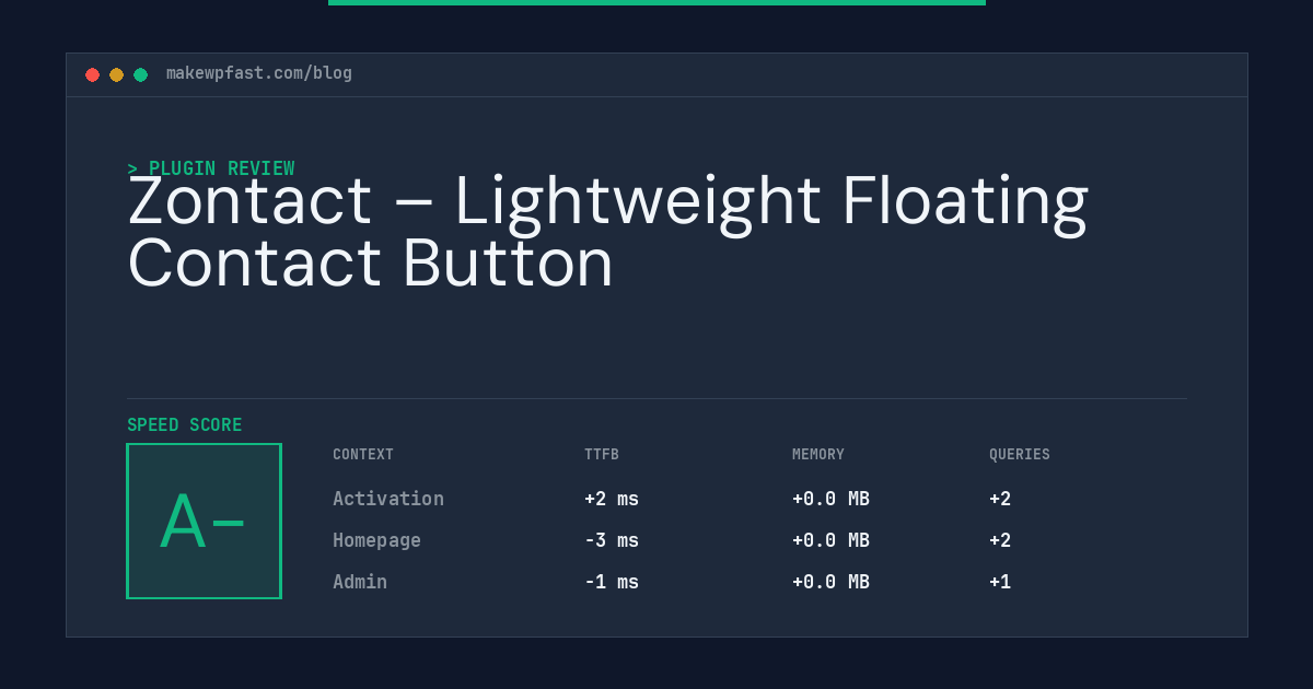 Zontact – Lightweight Floating Contact Button - MakeWPFast