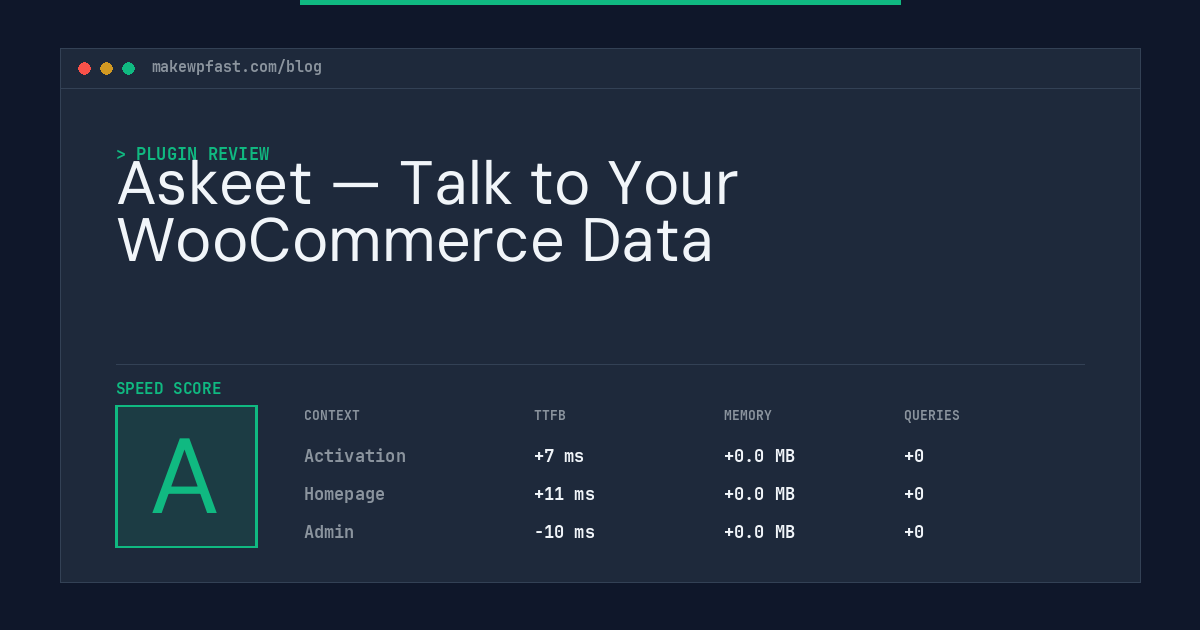 Askeet — Talk to Your WooCommerce Data - MakeWPFast