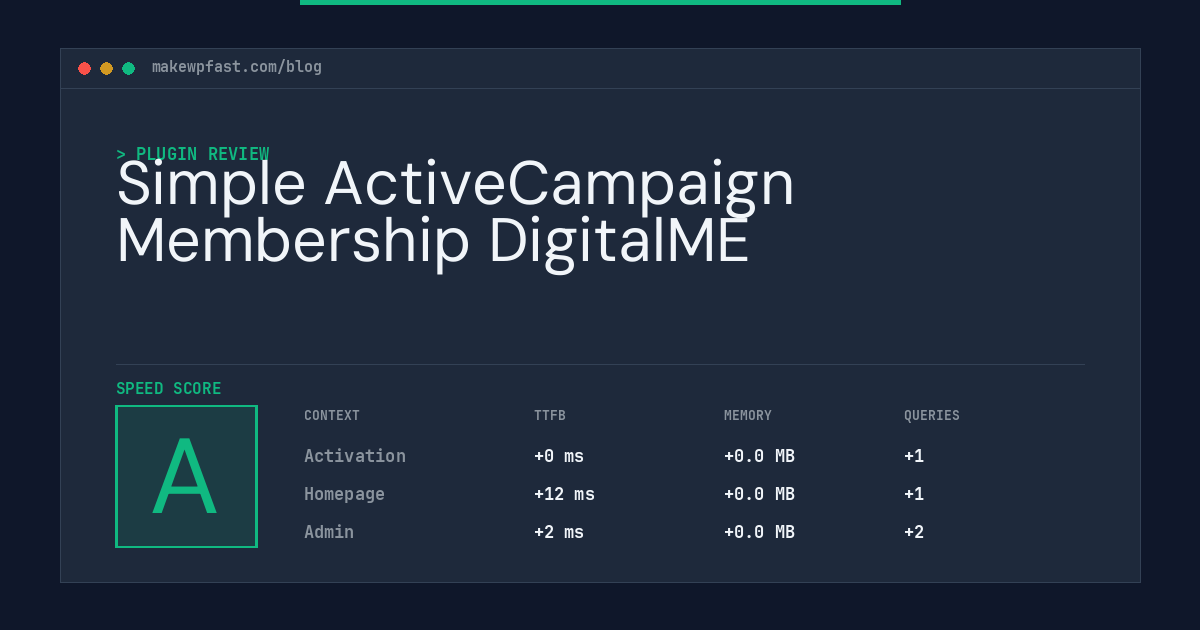 Simple ActiveCampaign Membership DigitalME - MakeWPFast