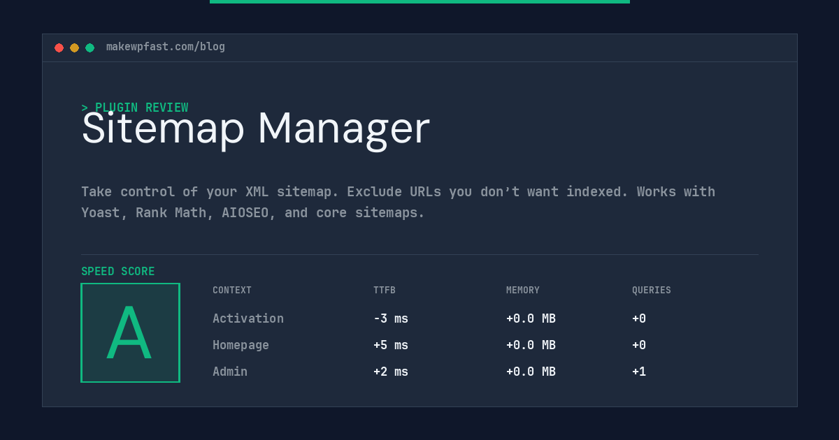 Sitemap Manager - MakeWPFast